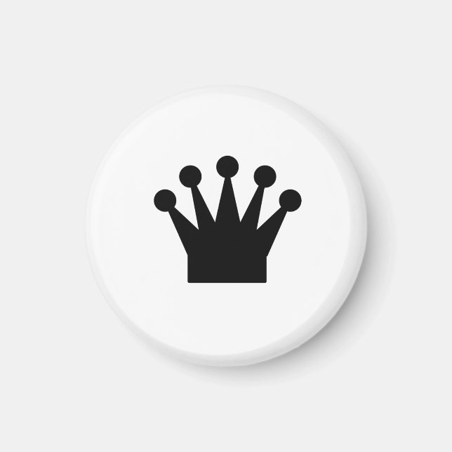 Gör dina egna magnetiska schack delara - Svart dro Magnet (Framsidan)