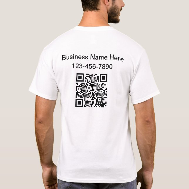 Gör dina egna QR-kodsarbetsinstruktioner för föret T Shirt (Baksida)