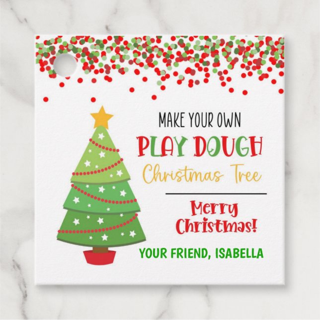 Gör dina egna uppspelningsdiskar i Julgran Gåvor Etiketter (Framsida)