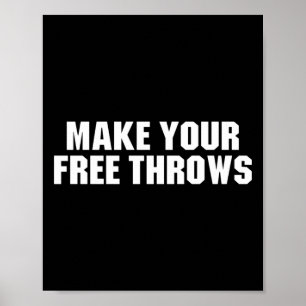 Gör dina fria trådar - Basketball roligt att säga Poster