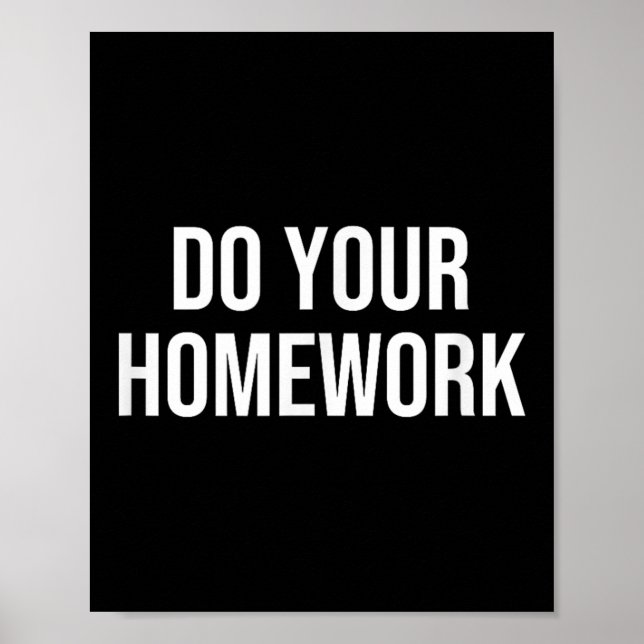 Gör dina läxor poster (Framsidan)
