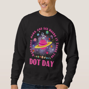 Gör Ditt Avtryck Och Se Kids Dot Day Internationel Lång Ärmad Tröja