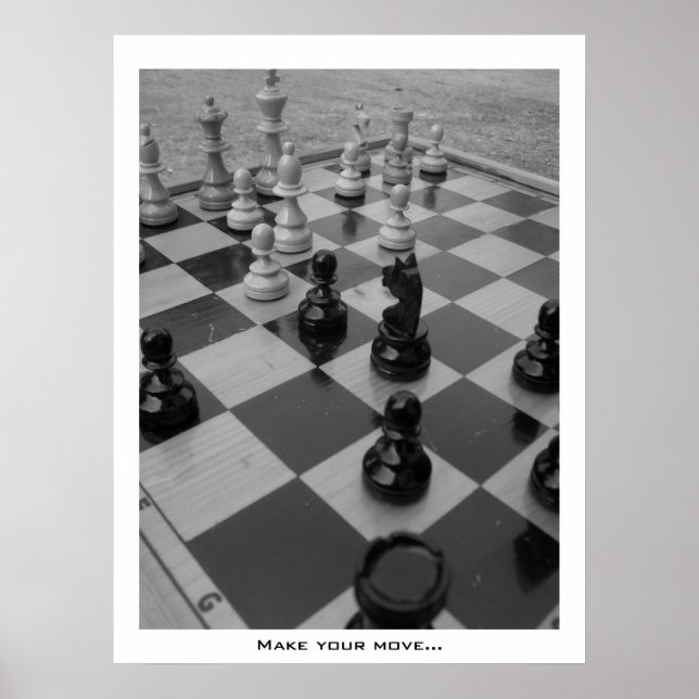 "Gör ditt drag.."  B&W-poster Poster (Framsidan)