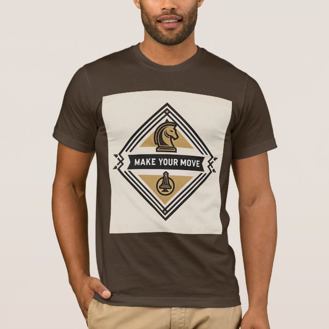 Gör Ditt Drag – Schackpjäsdesign T Shirt (Framsida)