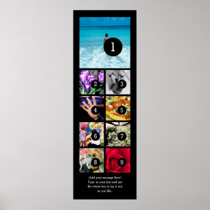 Gör ditt eget foto Poster med 9 bilder + text