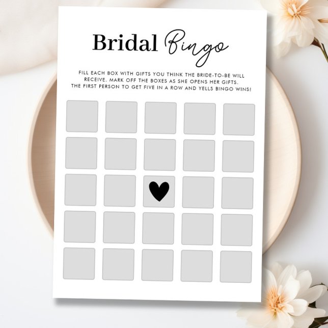 Gör ditt eget Möhippa-bingo-spelkort Inbjudningar (Make Your Own Bridal Shower Bingo Game Card)