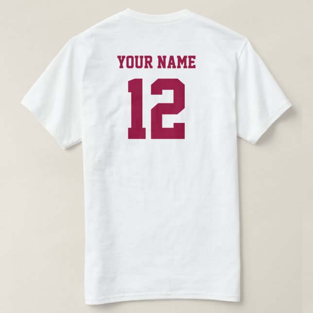 Gör ditt eget numrerar T-tröja Tee (Design baksida)