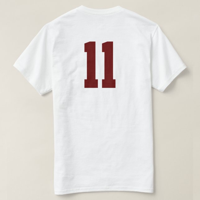 Gör ditt eget numrerar T-tröja Tee Shirt (Design baksida)