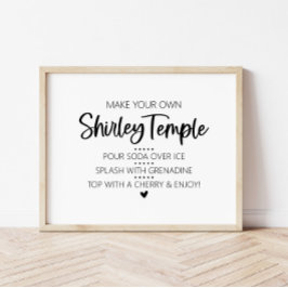 Gör ditt eget Shirley Temple Drink Pub-tecken Poster