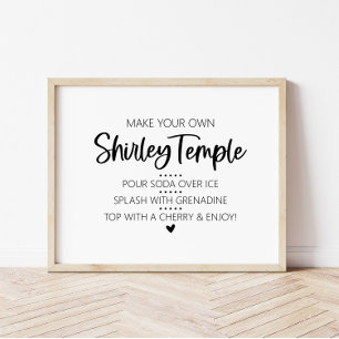 Gör ditt eget Shirley Temple Drink Pub-tecken Poster