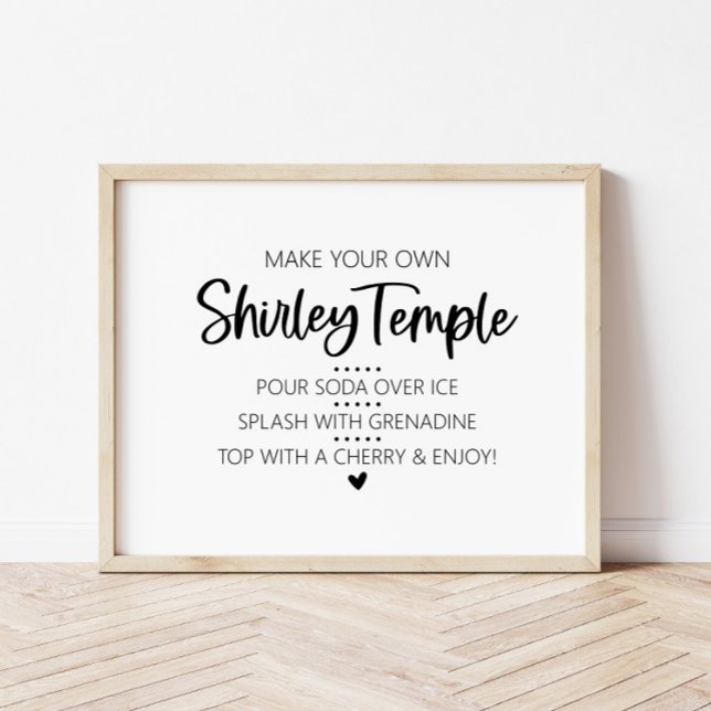 Gör ditt eget Shirley Temple Drink Pub-tecken Poster (Skapare uppladdad)