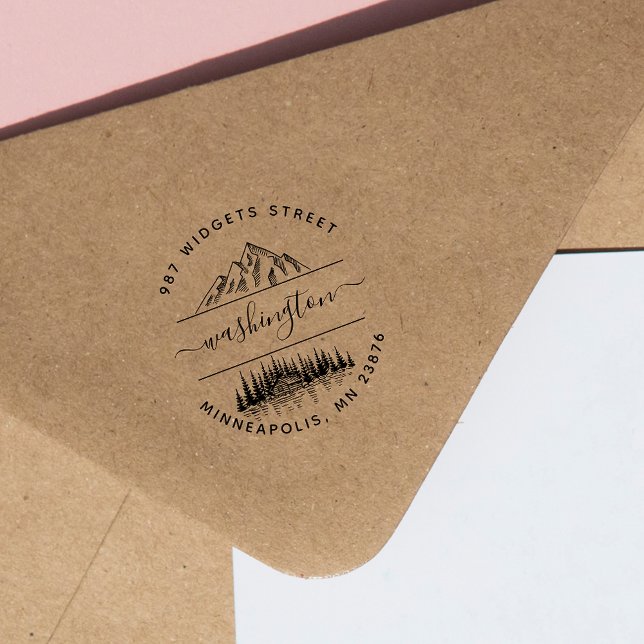 Gör ditt eget skog i Rustiga bergen liggande Stämpel (Skapare uppladdad)