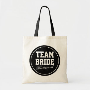 Gör ditt eget team Bride tote bags   BRÖLLOPSFEST Tygkasse