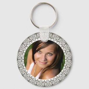 Gör ditt egna flickvänfrufoto Keychain Nyckelring