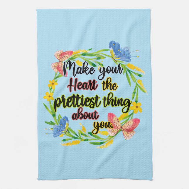 Gör ditt hjärta till den bästa Sak om dig Kökshandduk (Vertikal)