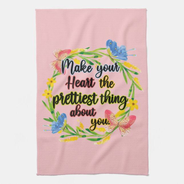 Gör ditt hjärta till den bästa Sak om dig Kökshandduk (Vertikal)