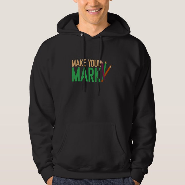 Gör Ditt Mark Ritning Hoodie (Framsida)
