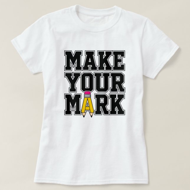 Gör Ditt Mark Skoldesign T Shirt (Design framsida)