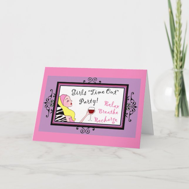 "Gör Diva Time"/ slappna av när du tar en titt Inbjudan (Framsida)