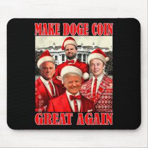 Gör Doge Coin Stort Igen Tröja Trump Jul Musmatta