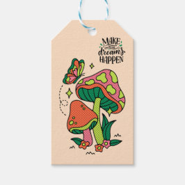 Gör Dreams Happen | Färgämnet svampmyterfly Presentetikett