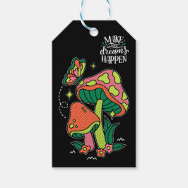 Gör Dreams Happen | Färgämnet svampmyterfly Presentetikett