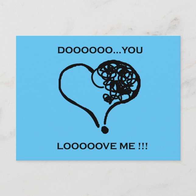 Gör du det? Kärlek! Vykort (Framsida)