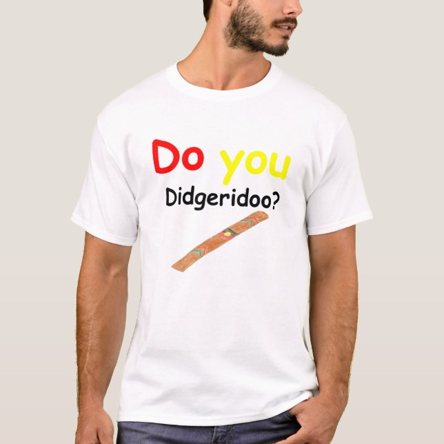 Gör du didgeridooen? Grundläggande T-tröja T-shirt (Framsida)
