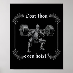 Gör Du Ens Hissar _ Roligt Gymmem, Medeltida Gym Poster