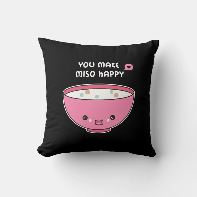 gör du till Miso Lycklig Cute bowl Kudde (Framsida)