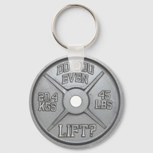 Gör du till och med Hiss - Barbell Plate Nyckelring