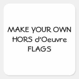 GÖR EGEN HORS D'OEUVRE-FLAGGOR KLISTERMÄRKEN