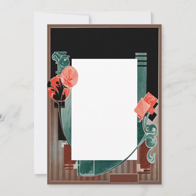 Gör egna inbjudningar - Art Deco (Framsida)