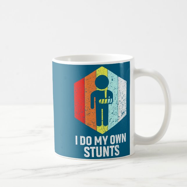 Gör Egna Stunts Brutna Arm Skulder Kaffemugg (Höger)