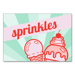 Gör egna symboler för Ice Cream Pub Topping Sprink Bordsnummer
