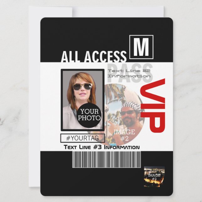 Gör egna VIP-pass 8-sätt att anpassa (Framsida)