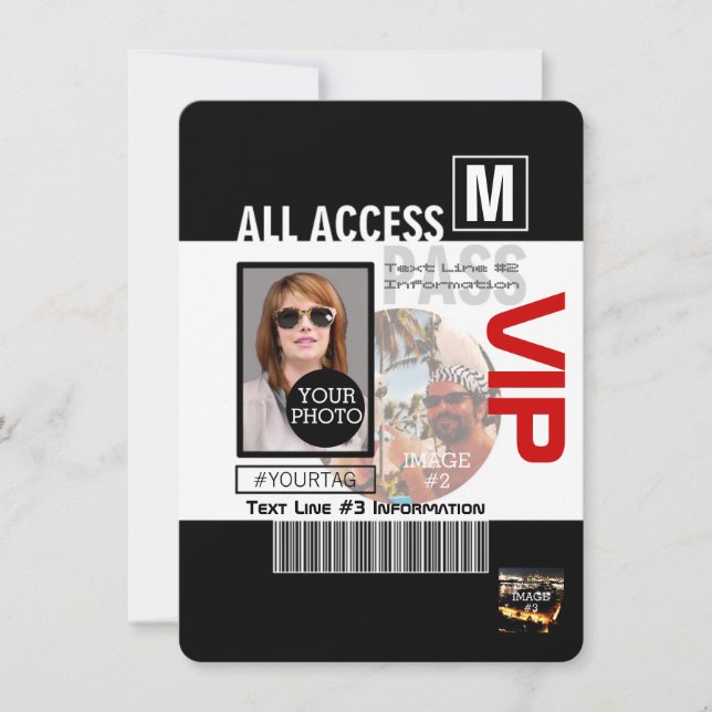 Gör egna VIP-pass 8-sätt att anpassa (Framsida)