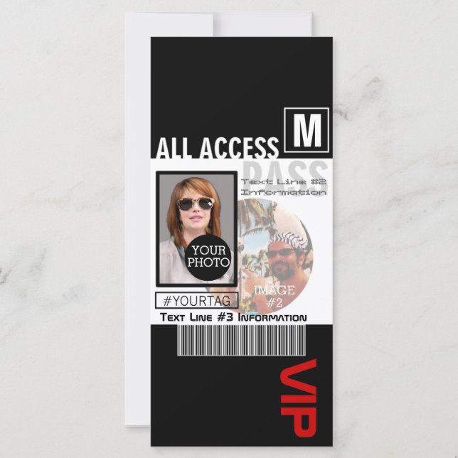 Gör egna VIP-pass 8-sätt att anpassa (Framsida)