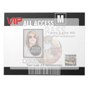Gör egna VIP-pass 8-sätt att anpassa Anteckningsblock