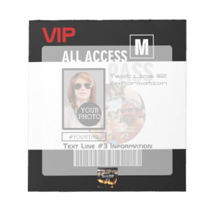 Gör egna VIP-pass 8-sätt att anpassa Anteckningsblock