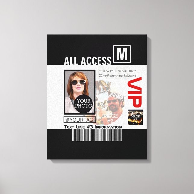 Gör egna VIP-pass 8-sätt att anpassa Canvastryck (Framsida)
