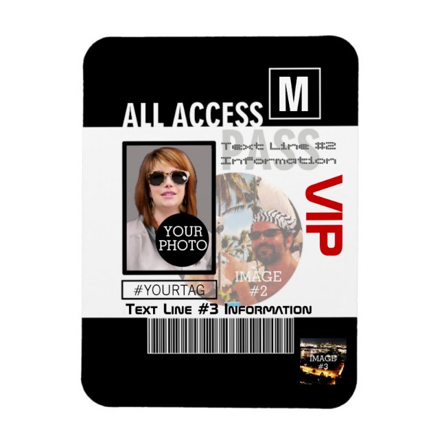 Gör egna VIP-pass 8-sätt att anpassa Magnet (Vertikal)