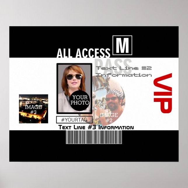 Gör egna VIP-pass 8-sätt att anpassa Poster (Framsidan)