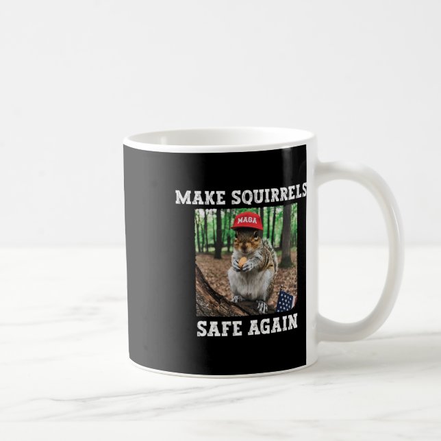 Gör ekorrar Säkra igen, lustigt, Trump 20 Kaffemugg (Höger)