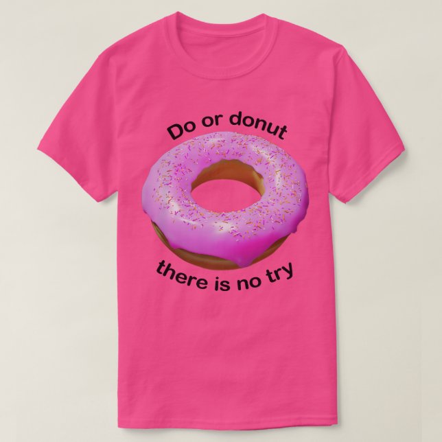 Gör eller donera Rosa T Shirt (Design framsida)