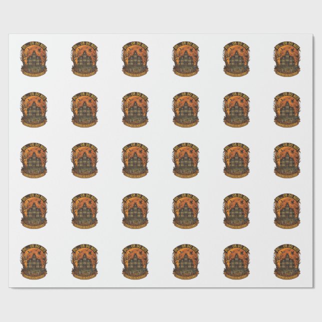 Gör Eller Gör Inte Det Finns Ingen Försök Spökhus  Presentpapper (Platt)