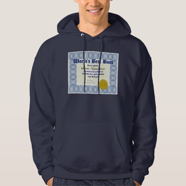 Gör en beställnings- världs bäst chef sweatshirt (Framsida)