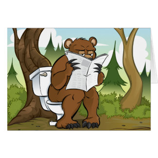 Gör en björnskit i skogen hälsningskort