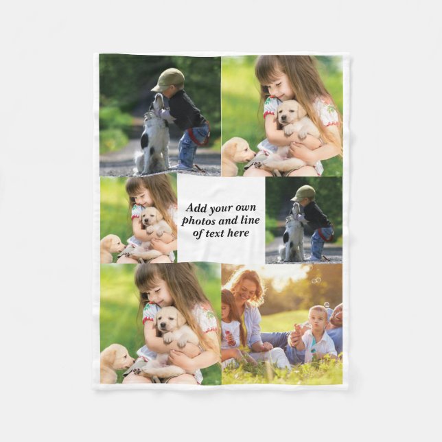 Gör en egen fotokollage och text fleecefilt (Framsidan)