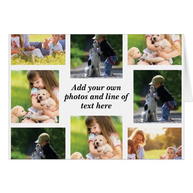 Gör en egen fotokollage och text hälsningskort (Framsidan Horizontal)